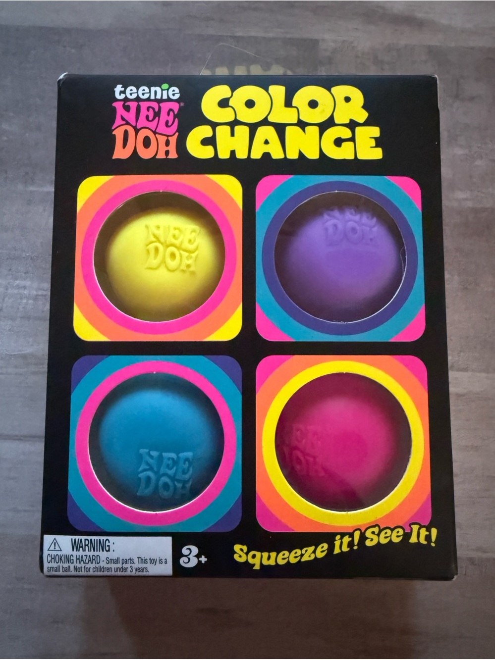 NEW SEALED Authentic Schylling NeeDoh Color Change Balls 4pk Collectible Toy